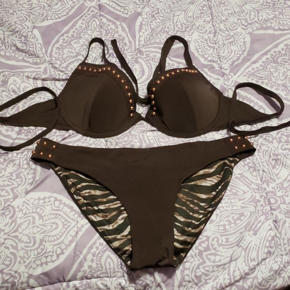 H&M Other - H&M Brown Bikini sz 36D/10